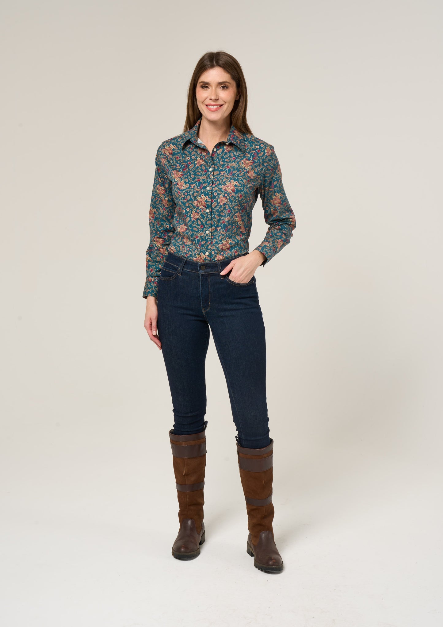 Lawen Ladies Printed Cotton Shirt