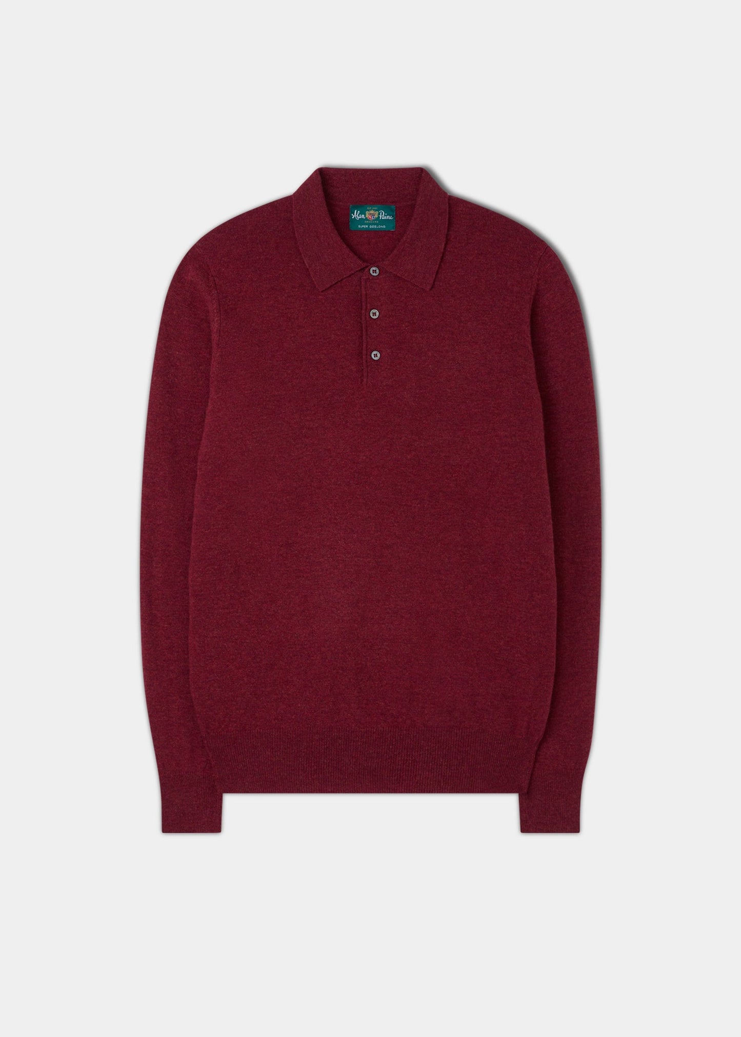 Long-Sleeve-Polo-Shirt-Red-1