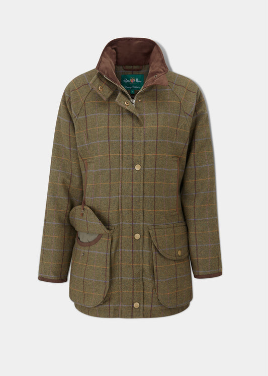 Combrook Ladies Tweed Shooting Coat In Hazel