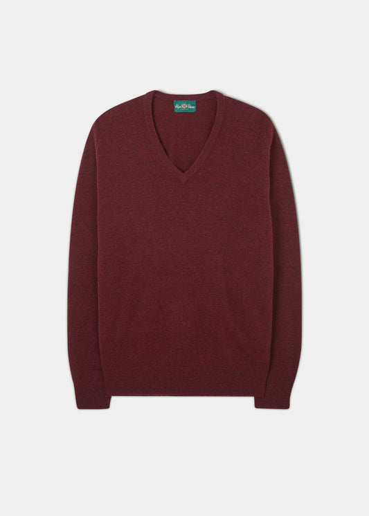 Hampshire Lambswool Jumper in Red Velvet