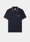 Shoreham Polo Shirt with Tipped Trim In Navy